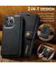 DG Ming iPhone 14 Pro Hoesje 2-in-1 Book Case en Back Cover Zwart