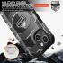 Apple iPhone 14 Pro Max Hoesje Honingraat Back Cover Hybride Grijs afbeelding 2