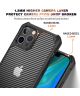 Apple iPhone 14 Pro Max Hoesje Carbon Back Cover Schokbestendig Zwart