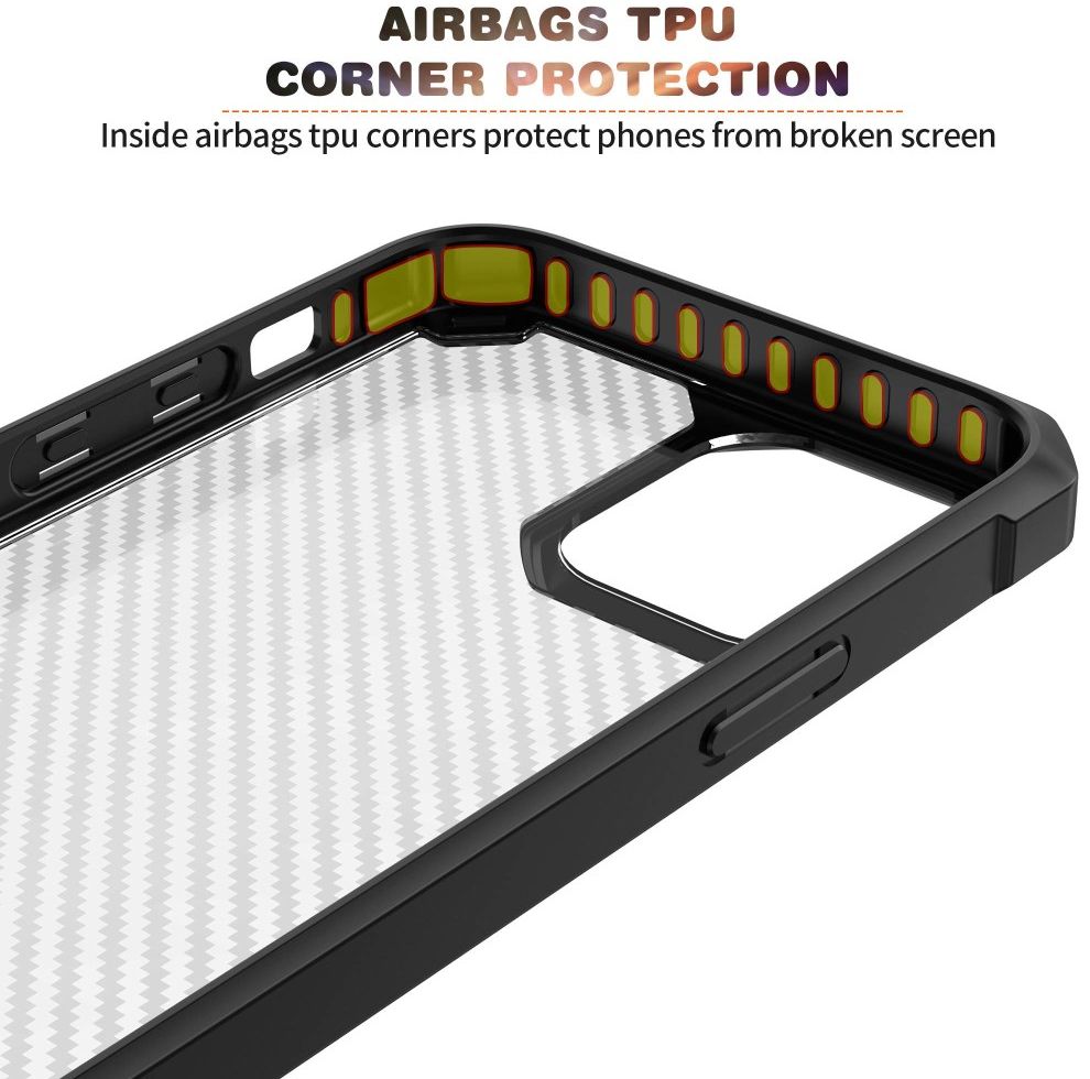 Apple iPhone 14 Pro Max Hoesje Carbon Back Cover Schokbestendig Blauw afbeelding 5
