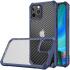 Apple iPhone 14 Pro Max Hoesje Carbon Back Cover Schokbestendig Blauw afbeelding 1