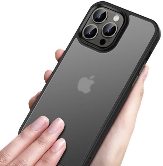 Apple iPhone 14 Plus Hoesje Hybride Back Cover Transparant/Paars afbeelding 2