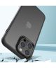 Apple iPhone 14 Pro Hoesje Hybride Back Cover Transparant Zwart