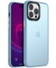 Apple iPhone 14 Hoesje Hybride Back Cover Transparant Blauw