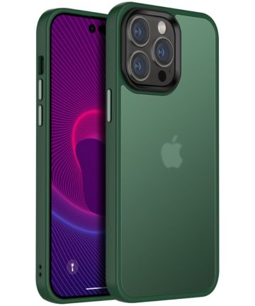 Feest nek kan zijn Apple iPhone 14 Hoesje Hybride Back Cover Transparant Groen | GSMpunt.nl