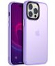 Apple iPhone 14 Hoesje Hybride Back Cover Transparant Paars