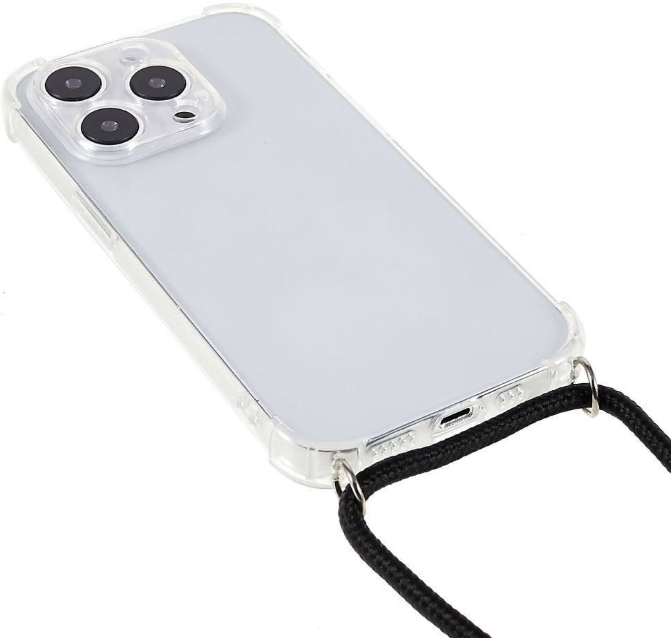 Apple iPhone 14 Pro Hoesje met Koord Schokbestendig TPU Transparant afbeelding 7