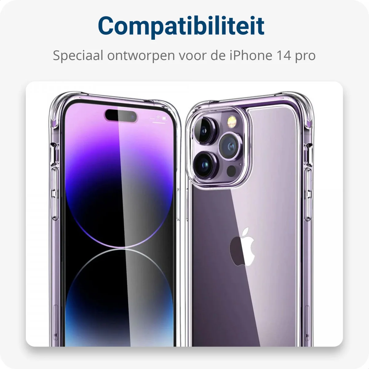Apple iPhone 14 Pro Hoesje met Koord Schokbestendig TPU Transparant afbeelding 4