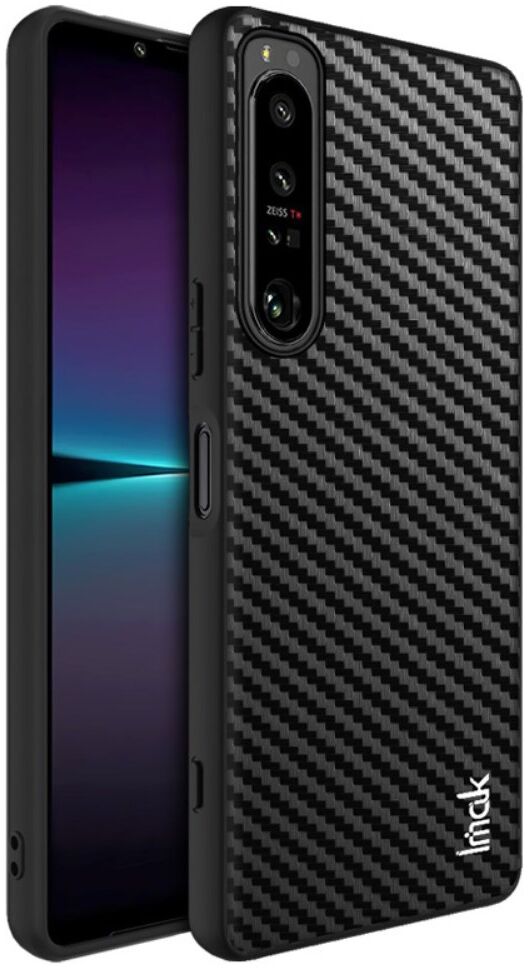 Imak Sony Xperia 1 IV Hoesje TPU + Screen Protector Carbon Fiber afbeelding 1
