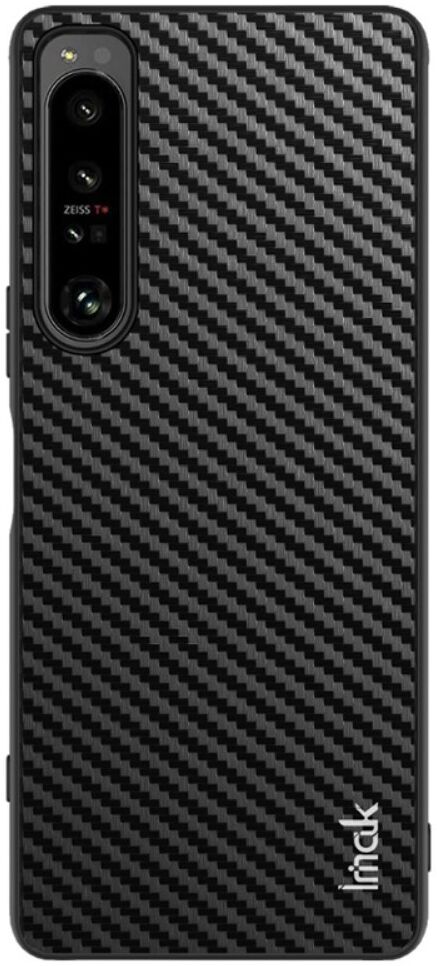Imak Sony Xperia 1 IV Hoesje TPU + Screen Protector Carbon Fiber afbeelding 4