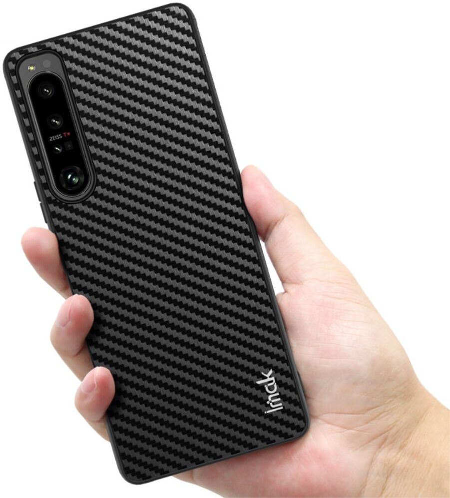 Imak Sony Xperia 1 IV Hoesje TPU + Screen Protector Carbon Fiber afbeelding 5