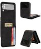 Samsung Galaxy Z Flip 4 Hoesje Portemonnee Book Case Kunstleer Zwart