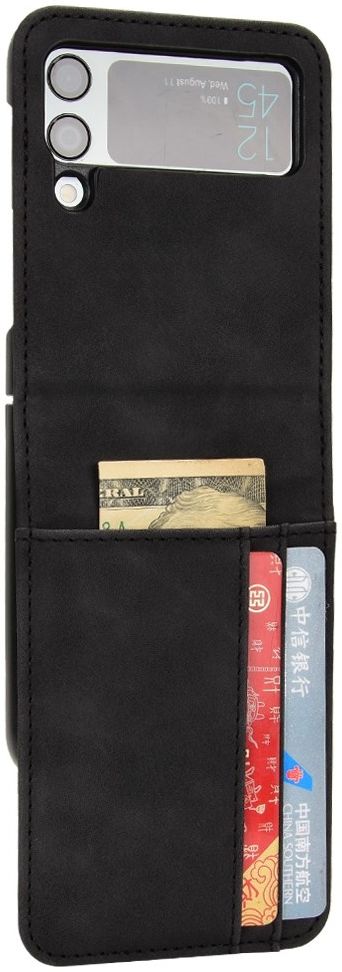 Samsung Galaxy Z Flip 4 Hoesje Portemonnee Book Case Kunstleer Zwart afbeelding 1