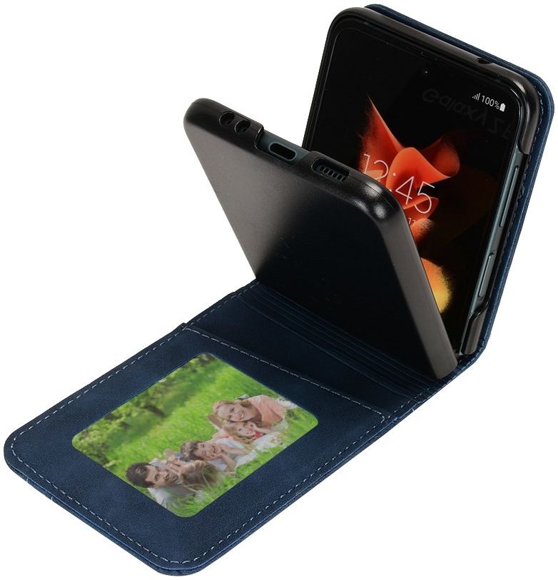 Samsung Galaxy Z Flip 4 Hoesje Portemonnee Book Case Kunstleer Zwart afbeelding 7