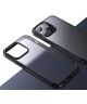 Apple iPhone 14 Pro Max Hoesje Hybride Back Cover Transparant/Zwart