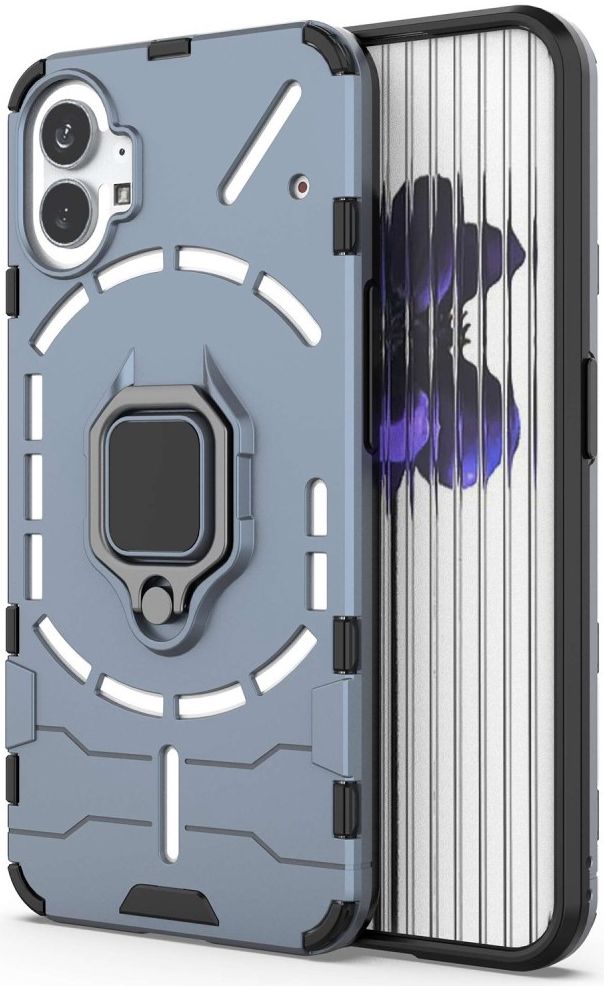 Nothing Phone (1) Hoesje Hybride Kickstand Back Cover Blauw afbeelding 1