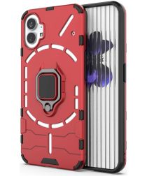 Nothing Phone (1) Hoesje Hybride Kickstand Back Cover Rood