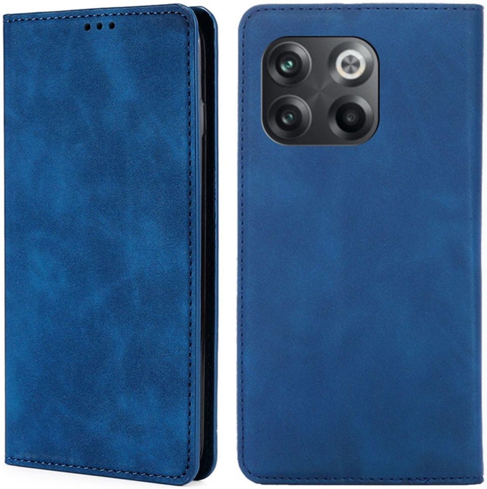 OnePlus 10T Hoesje Portemonnee Book Case Kunstleer Blauw afbeelding 3