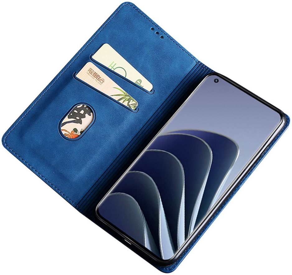 OnePlus 10T Hoesje Portemonnee Book Case Kunstleer Blauw afbeelding 2