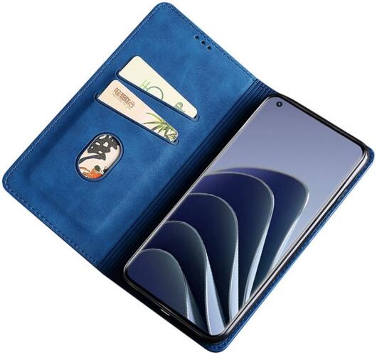 OnePlus 10T Hoesje Portemonnee Book Case Kunstleer Blauw afbeelding 2
