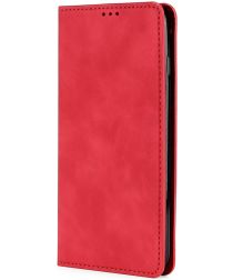 OnePlus 10T Hoesje Portemonnee Book Case Kunstleer Rood