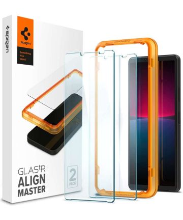 Spigen AlignMaster Sony Xperia 10 IV Tempered Glass (2-Pack) Screen Protectors