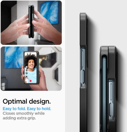 Spigen Thin Fit P Samsung Galaxy Z Fold 4 Hoesje Back Cover Zwart afbeelding 4