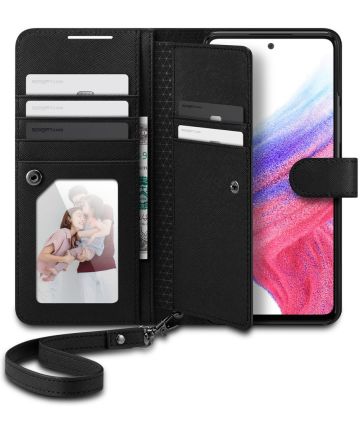 Terugbetaling sectie Onrustig Spigen Wallet S Plus Samsung Galaxy A53 Hoesje Book Case Zwart | GSMpunt.nl