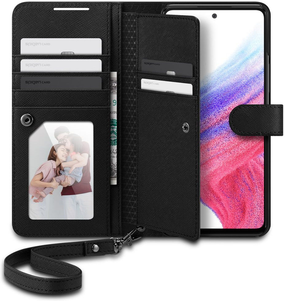 Spigen Wallet S Plus Samsung Galaxy A53 Hoesje Book Case Zwart afbeelding 2
