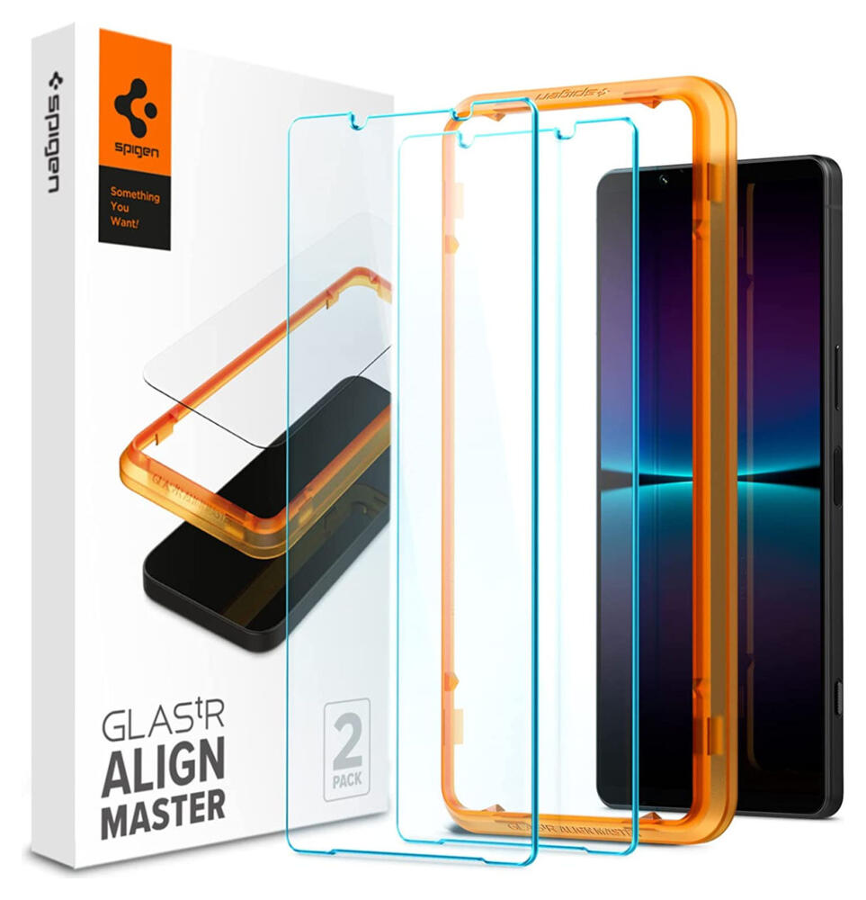 Spigen AlignMaster Sony Xperia 1 IV Tempered Glass (2-Pack) afbeelding 1