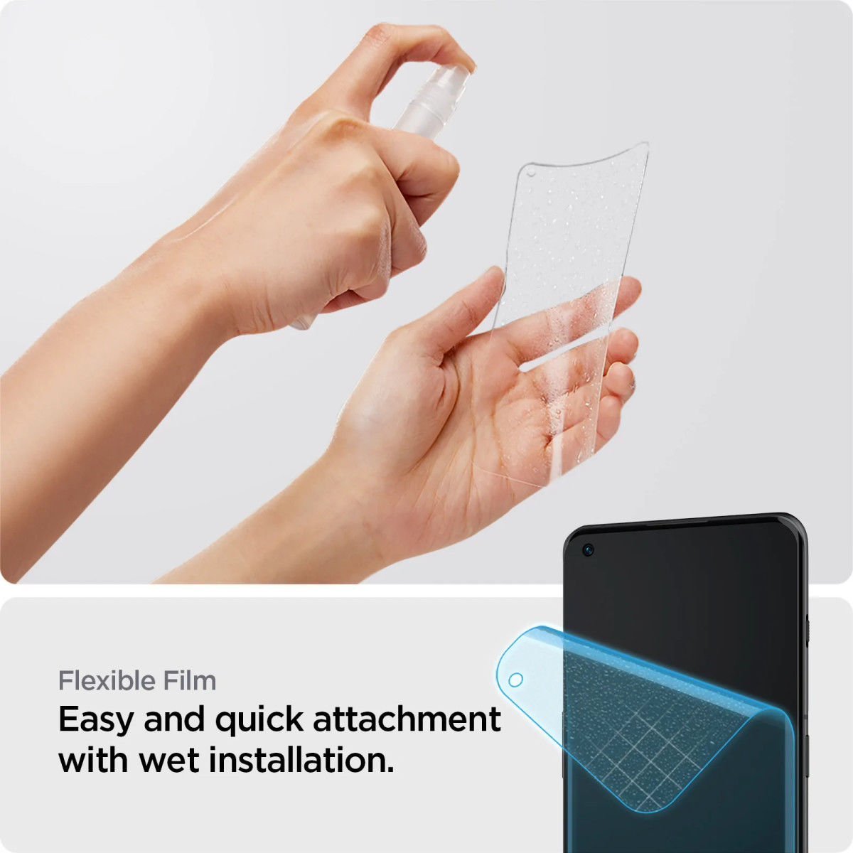 Spigen NeoFlex OnePlus 11 / 10 Pro Screen Protector Folie (2-Pack) afbeelding 7