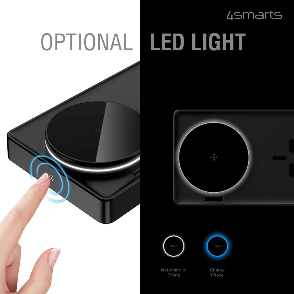 4smarts UltiMag Trident 20W Oplader iPhone / AirPods / Watch Zwart afbeelding 11