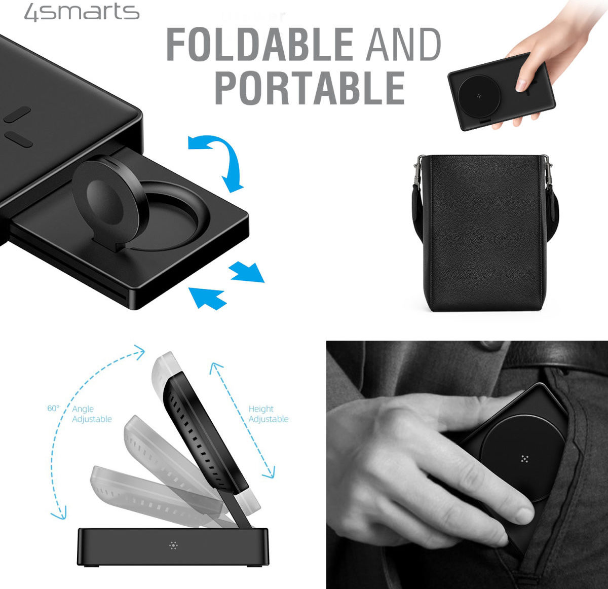 4smarts UltiMag Trident 20W Oplader iPhone / AirPods / Watch Zwart afbeelding 9