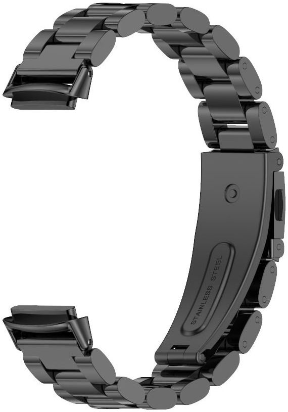 Fitbit Luxe Bandje Roestvrij Staal met Schakels Zwart afbeelding 2