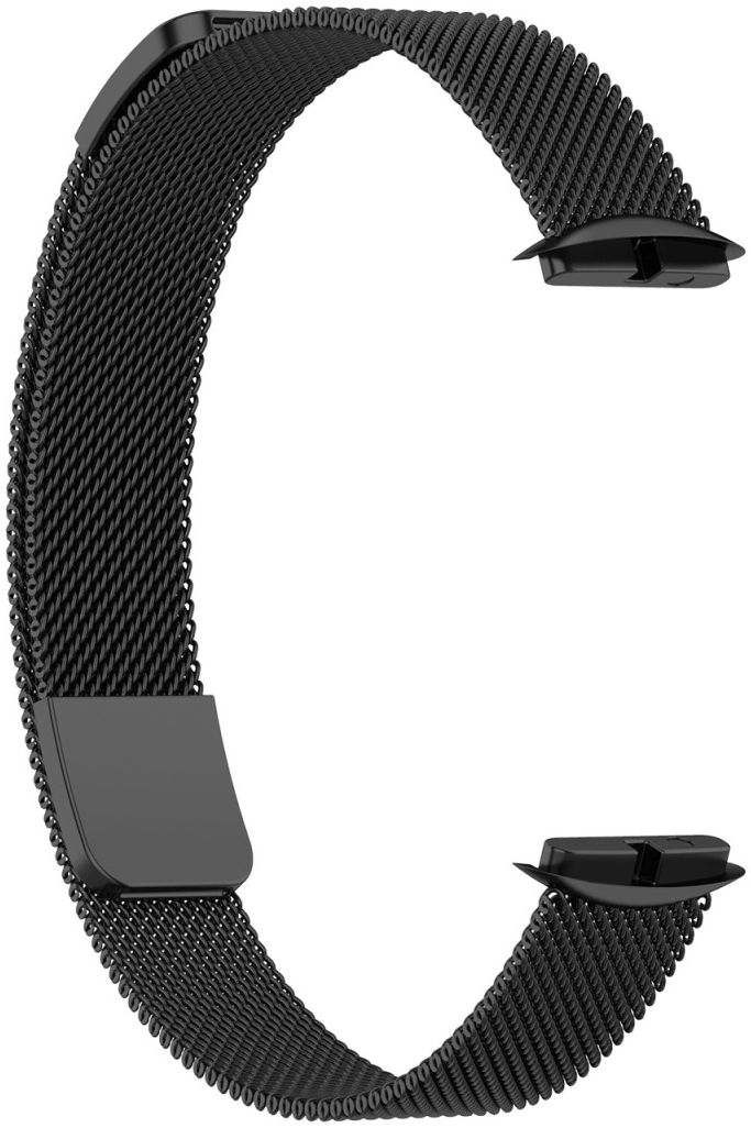 Fitbit Luxe Milanees Bandje - Roestvrij Staal - Magneetsluiting - Zwart afbeelding 2