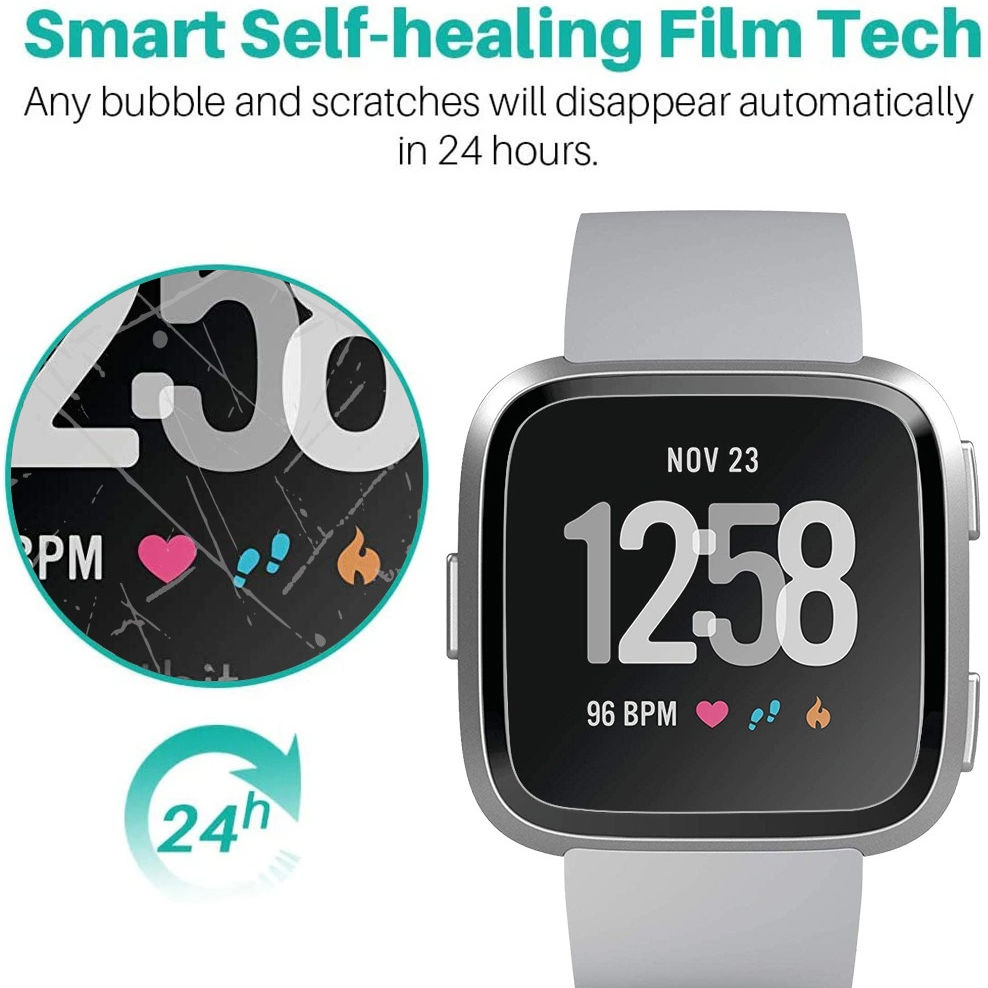 Fitbit Versa Screen Protector Dunne Display Folie Ultra Clear afbeelding 3