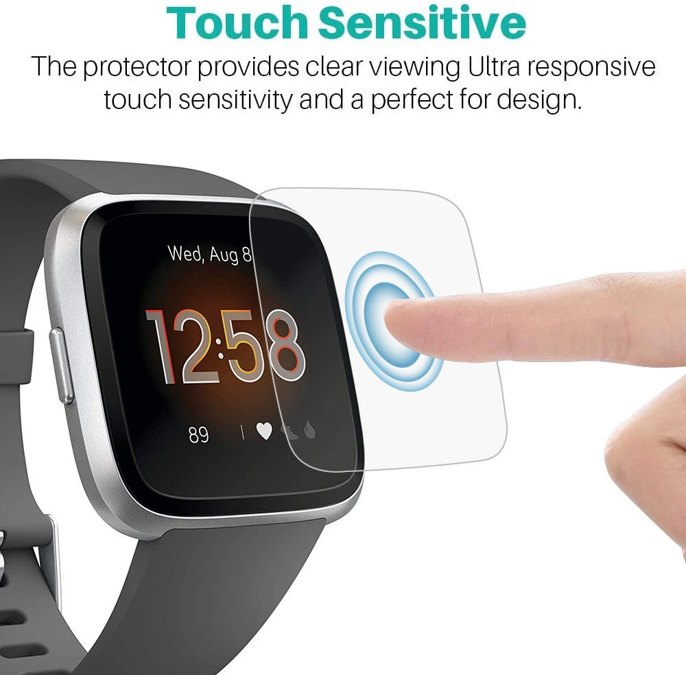 Fitbit Versa Screen Protector Dunne Display Folie Ultra Clear afbeelding 4