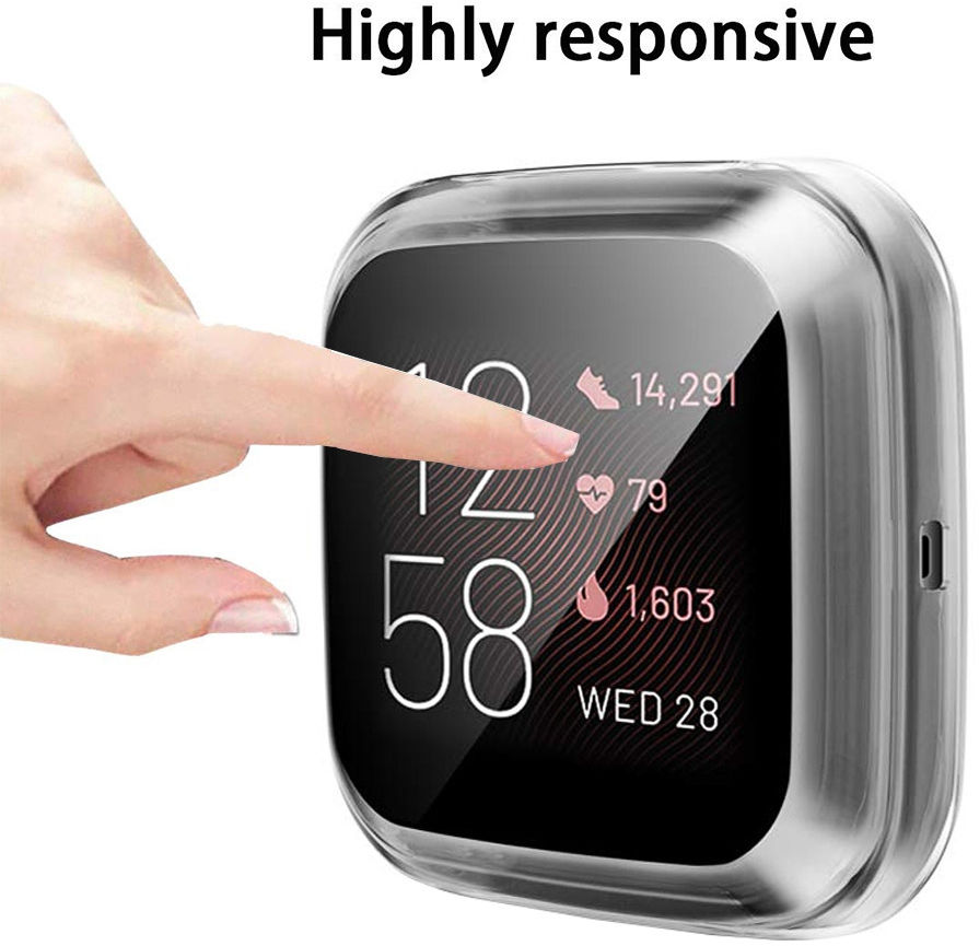 Fitbit Versa 2 Hoesje - Full Protect Case Flexibel TPU - Transparant afbeelding 3
