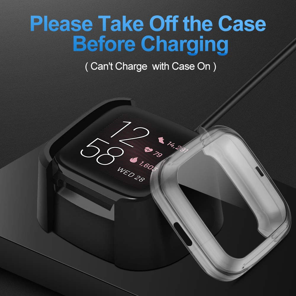 Fitbit Versa 2 Hoesje - Full Protect Case Flexibel TPU - Transparant afbeelding 4