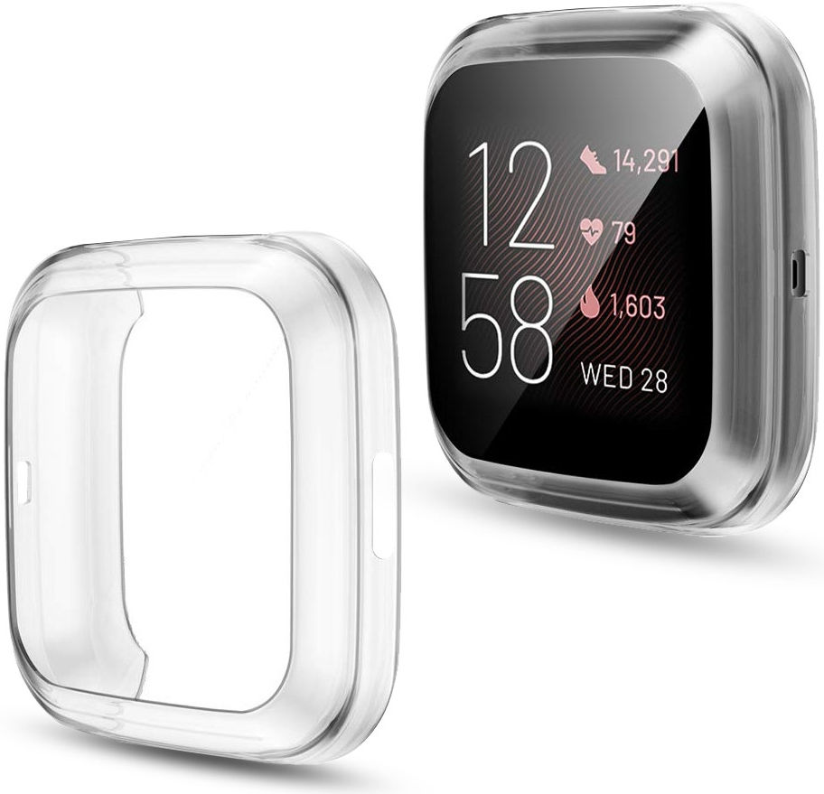 Fitbit Versa 2 Hoesje - Full Protect Case Flexibel TPU - Transparant afbeelding 1