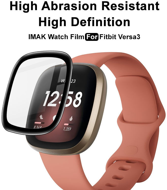 Imak - Fitbit Versa 3 / Sense Screen Protector - Full Cover Tempered Glass afbeelding 4