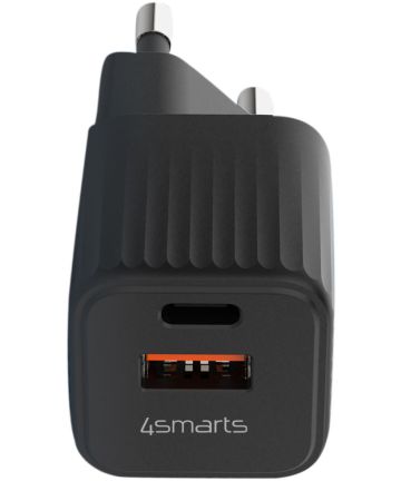 4smarts VoltPlug Duos Mini 20W USB/USB-C Oplader Fast Charge Zwart Opladers