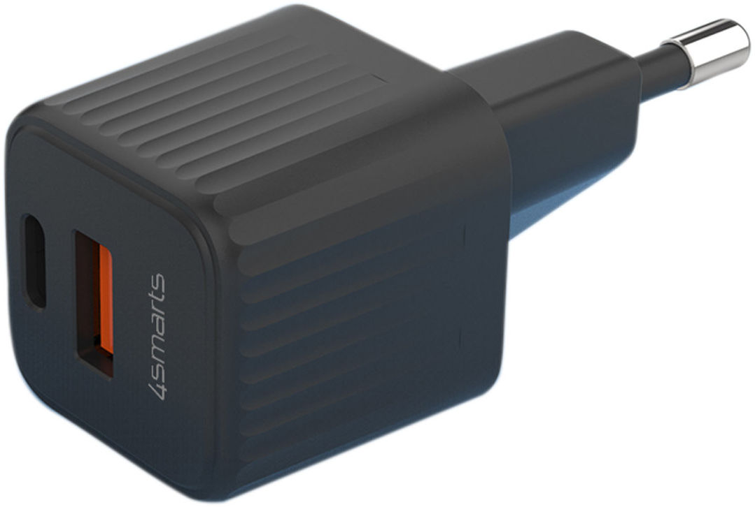 4smarts VoltPlug Duos Mini 20W USB/USB-C Oplader Fast Charge Zwart afbeelding 2