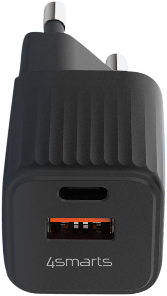 4smarts VoltPlug Duos Mini 20W USB/USB-C Oplader Fast Charge Zwart afbeelding 1