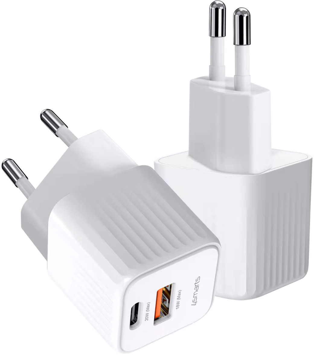 4smarts VoltPlug Duos Mini 20W USB/USB-C Oplader Fast Charge Wit afbeelding 11