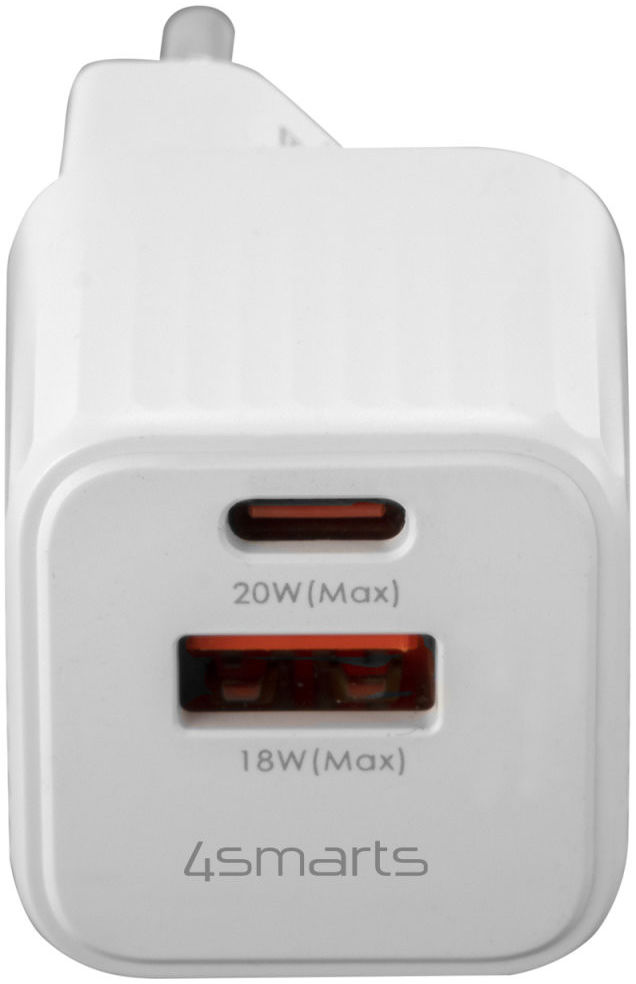 4smarts VoltPlug Duos Mini 20W USB/USB-C Oplader Fast Charge Wit afbeelding 1