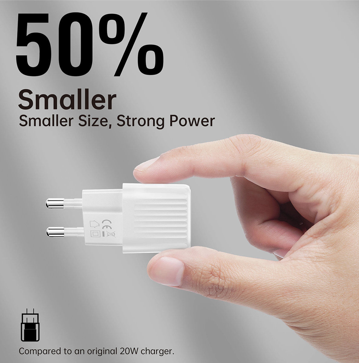 4smarts VoltPlug Duos Mini 20W USB/USB-C Oplader Fast Charge Wit afbeelding 6