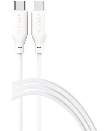 4smarts 60W USB-C naar USB-C Snellaad Kabel Siliconen 1.5M Wit Kabels