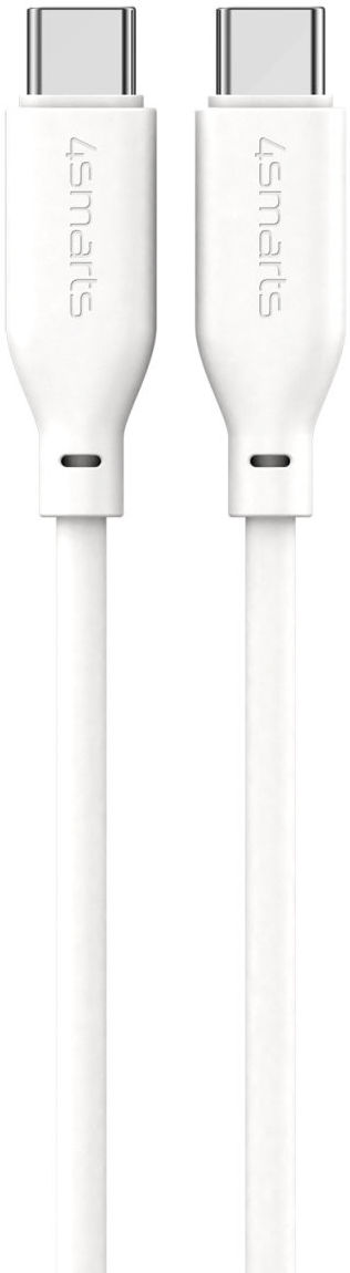4smarts 60W USB-C naar USB-C Snellaad Kabel Siliconen 1.5M Wit afbeelding 2