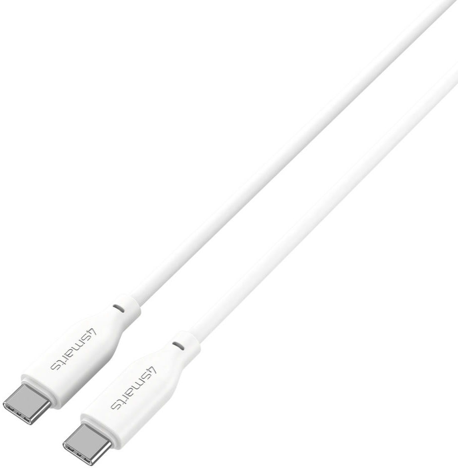 4smarts 60W USB-C naar USB-C Snellaad Kabel Siliconen 1.5M Wit afbeelding 4